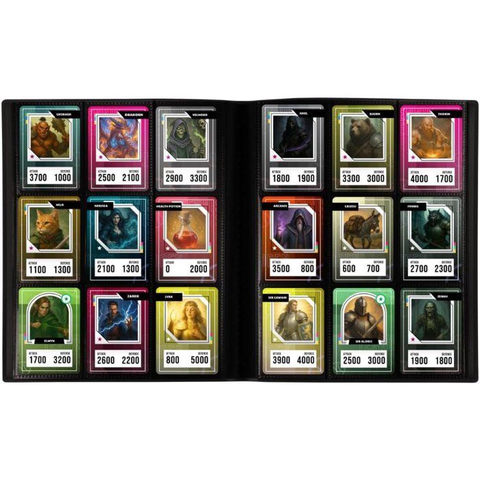 360-Card Trading Card Album - Konix - 9 63 x 88 mm sleeves per page - Compatible with Magic: The Gathering, Pokémon, and Yu-Gi-Oh!