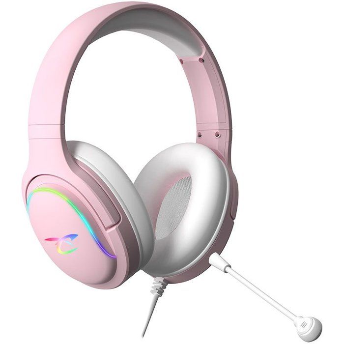 Gaming Headset - SUBSONIC - Spectra LED Pink - 50 mm Drivers - Dynamic RGB LEDs - Multi-platform
