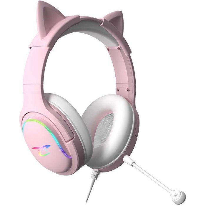 Gaming Headset - SUBSONIC - Spectra LED Pink - 50 mm Drivers - Dynamic RGB LEDs - Multi-platform