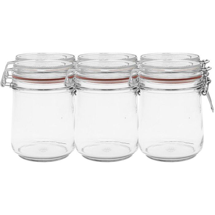 Jars with Lids - LE PRATIQUE - 7378 - 750 ml - Ø85 mm - Pack of 6