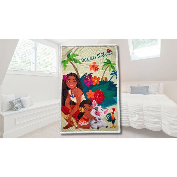 Sherpa Blanket - DISNEY MOANA - Sisters of the Ocean - 100 x 150 cm