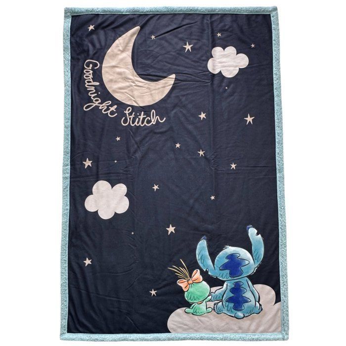 Plaid Sherpa - DISNEY STITCH - Good Night - 100 x 150 cm