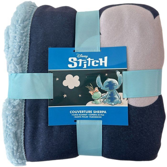 Plaid Sherpa - DISNEY STITCH - Good Night - 100 x 150 cm