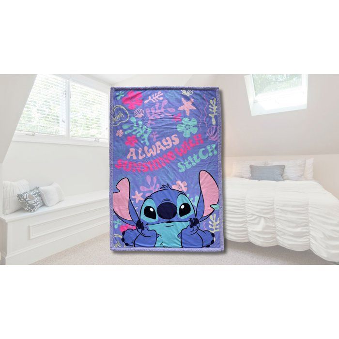 Plaid Sherpa - DISNEY STITCH - Always Sunshine - 100 x 150 cm