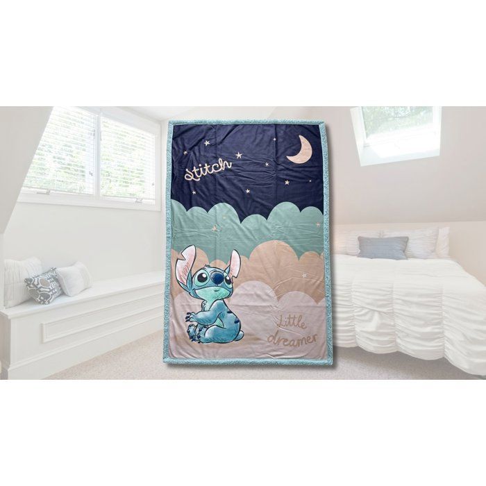 Plaid Sherpa - DISNEY STITCH - Little dreamer - 100 x 150 cm