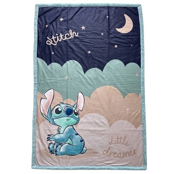 Plaid Sherpa - DISNEY STITCH - Little dreamer - 100 x 150 cm