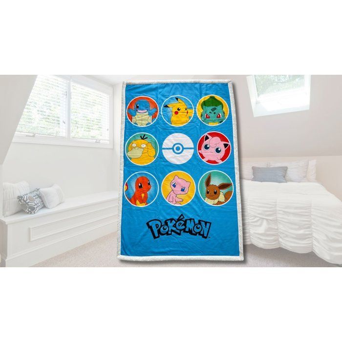 Sherpa Plaid - POKEMON - Pokedex - 100 x 150 cm