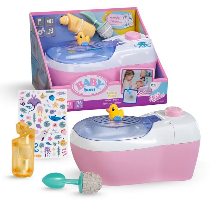 Toilettes jouet - BABY BORN - Sons et lumieres - Accessoires et autocollants inclus - Des 3 ans