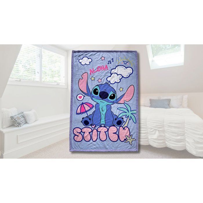 Plaid Sherpa - DISNEY STITCH - Holidays - 100 x 150 cm