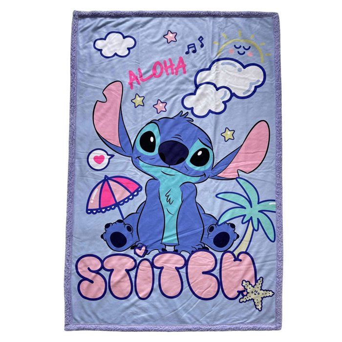 Plaid Sherpa - DISNEY STITCH - Holidays - 100 x 150 cm