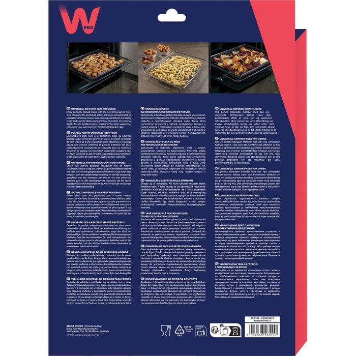 AirFry Oven Tray - WPRO - AFR100 - Crispy Results - Less Fat - Universal