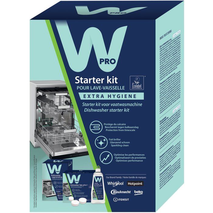 Dishwasher Starter Kit - WPRO - KDW025 - Complete Solution - 3 Products - Performance