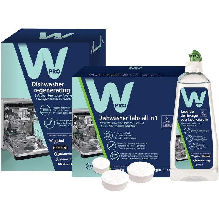 Dishwasher Starter Kit - WPRO - KDW025 - Complete Solution - 3 Products - Performance