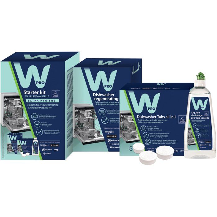 Dishwasher Starter Kit - WPRO - KDW025 - Complete Solution - 3 Products - Performance