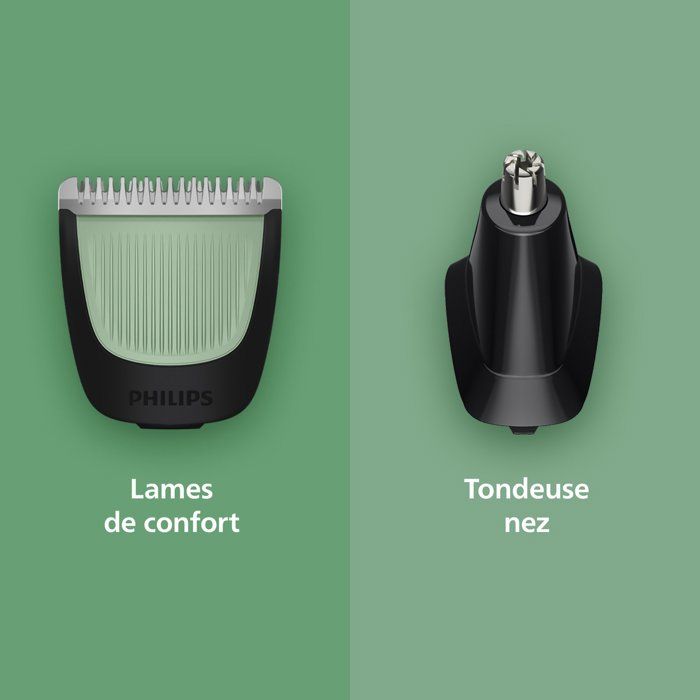 Tondeuse multi-usages - PHILIPS - Série 3000 - 7 en 1 - 6 hauteurs de coupe - Autonomie 60 min