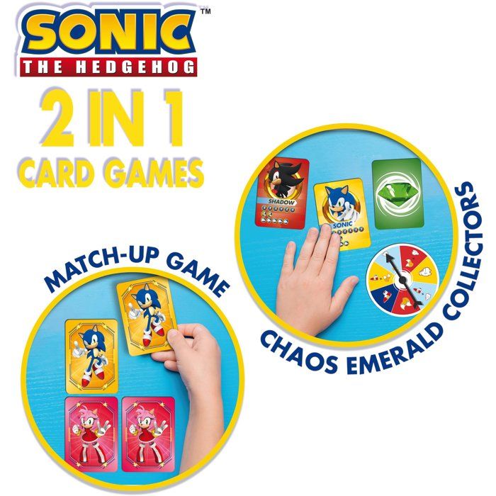 Sonic Card Game Backpack - Travel Games - LISCIANI - Backpack Included
