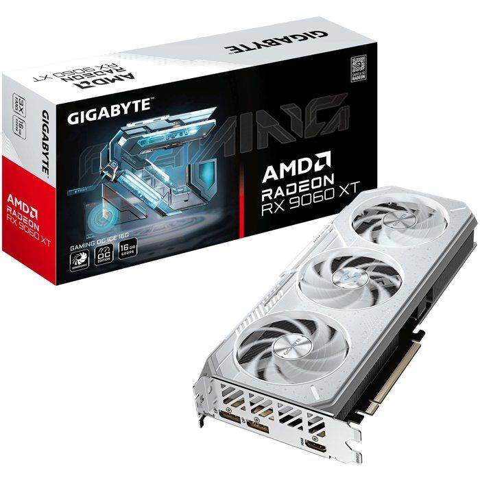 GIGABYTE - GAMING ICE - Carte graphique - AMD Radeon RX 9060XT OC - 16 Go