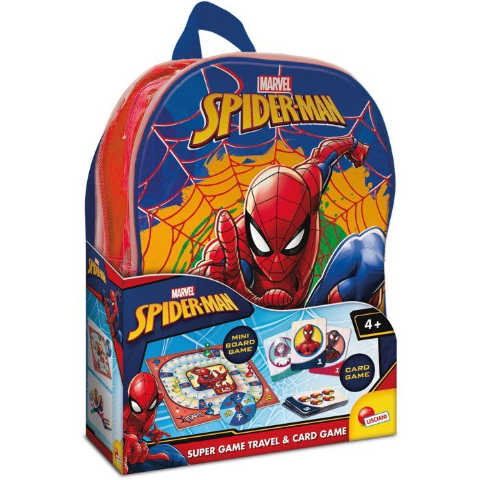 Spider-Man Travel Game Backpack - Game Set - LISCIANI - Backpack Included