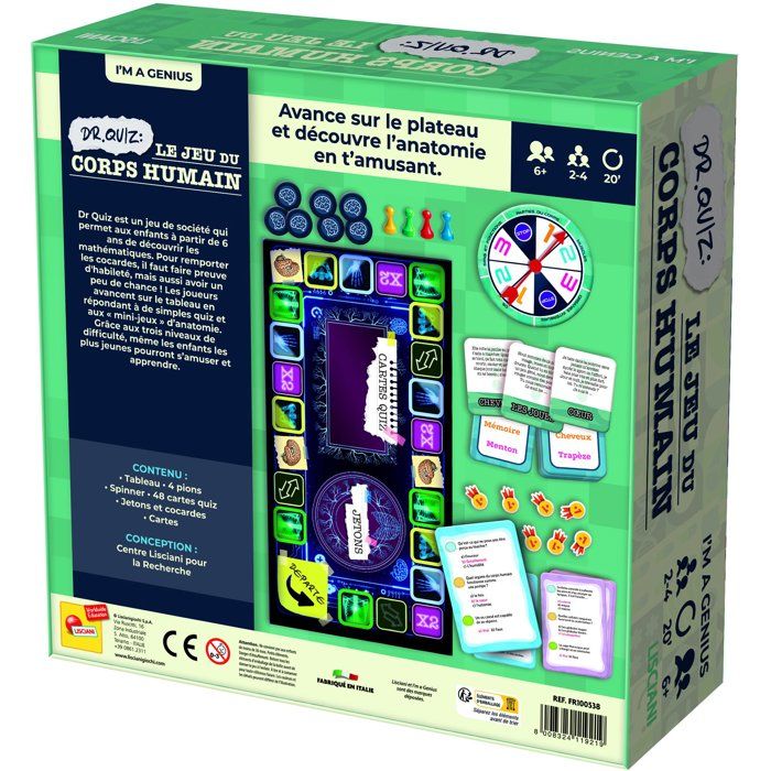 I'm Genius Dr. Quiz: The Human Body Game - Educational Science Game - LISCIANI - Anatomy - Fun Learning