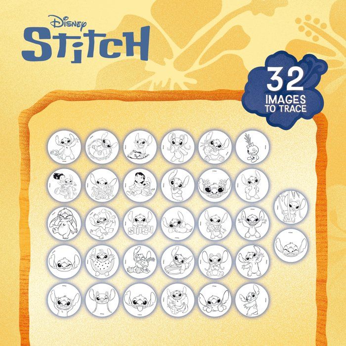 Drawing Projector with Accessories - LISCIANI - Stitch - 32 tracing images - Learn to Draw