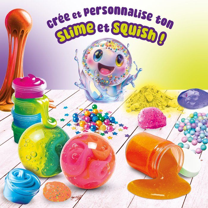 SLUMI SCIENCE Squish Ball - Kit Créatif - LISCIANIGIOCHI - Slime & Billes Colorées - Des 7 ans