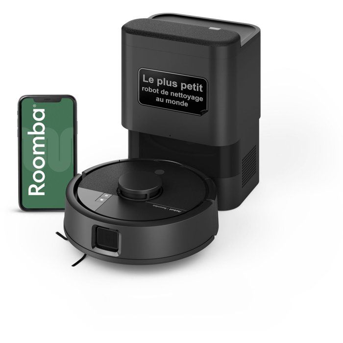 iRobot Roomba Mini Black - Robot Vacuum and Mop + AutoEmpty Docking Station - 7,000 Pa - 2.5 L Dust Bag (Docking Station)