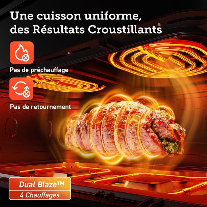 AirFryer - COSORI - DualBlaze Twinfry Pro Ceramic - 10 L - Black - Wi-Fi-Enabled