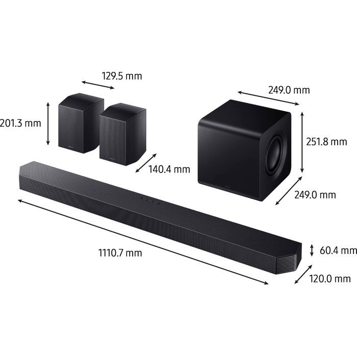 Barre de son - SAMSUNG - HW-Q930H - 9.1.4 canaux - Caisson de basses sans fil - Enceintes arriere incluses