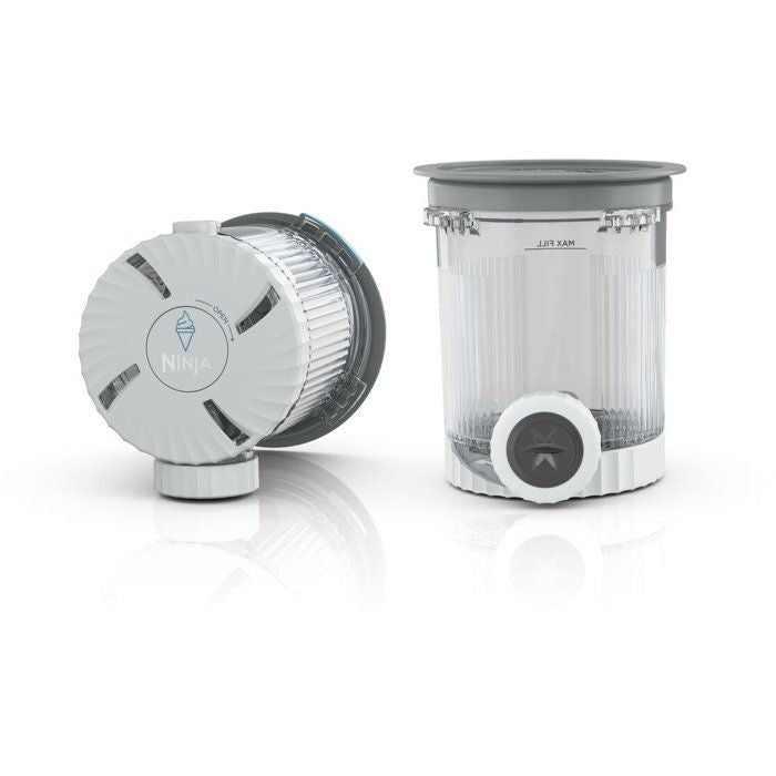Lot de 2 Pots avec Couvercles et Embouts de Rechange NINJA   Compatible Swirl by CREAMi NC701EU