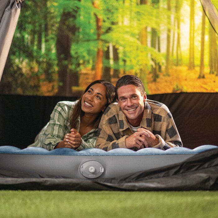 INTEX Inflatable Mattress - 64189NP - Prestige Downy - 2.03 x 1.52 x 0.25 m - 2 people - Indoor/Outdoor - Rechargeable Pump