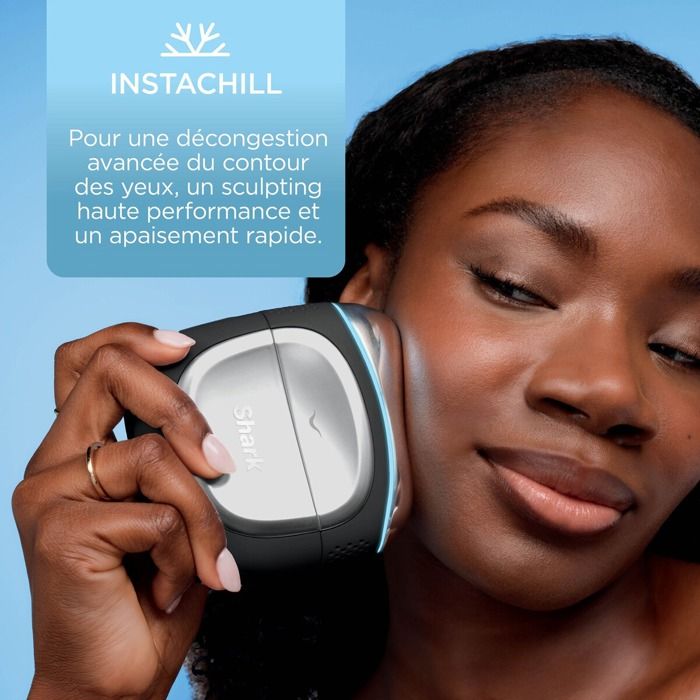 At-Home Thermotherapy Facial Care Device - DePuffi FH220EU SHARK - 6 settings from 10 to 40 °C - Eye Contour and Face