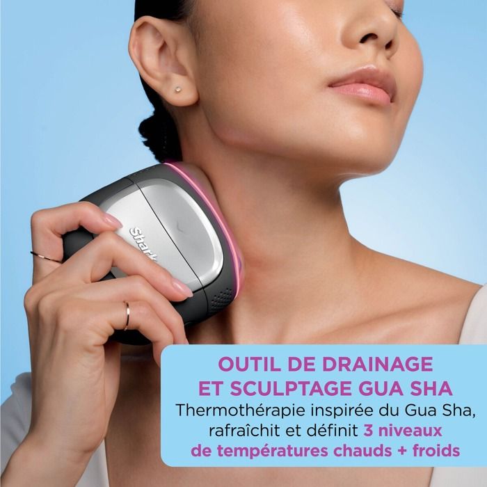 At-Home Thermotherapy Facial Care Device - DePuffi FH220EU SHARK - 6 settings from 10 to 40 °C - Eye Contour and Face