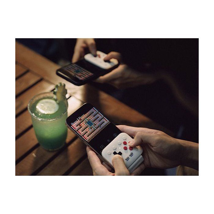Gaming Controller - 8BitDo - FlipPad G Classic Edition - USB-C - Light Gray and Burgundy - Compatible with iOS and Android