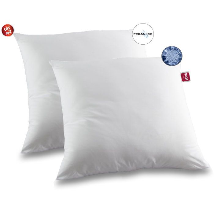 Abeil Lot of 2 soft pillows Iceberg 60x60cm