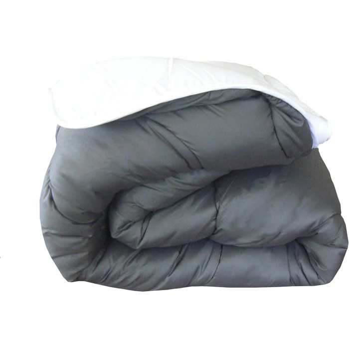 Abeil two -tone duvet - 220 x 240 cm - White and gray