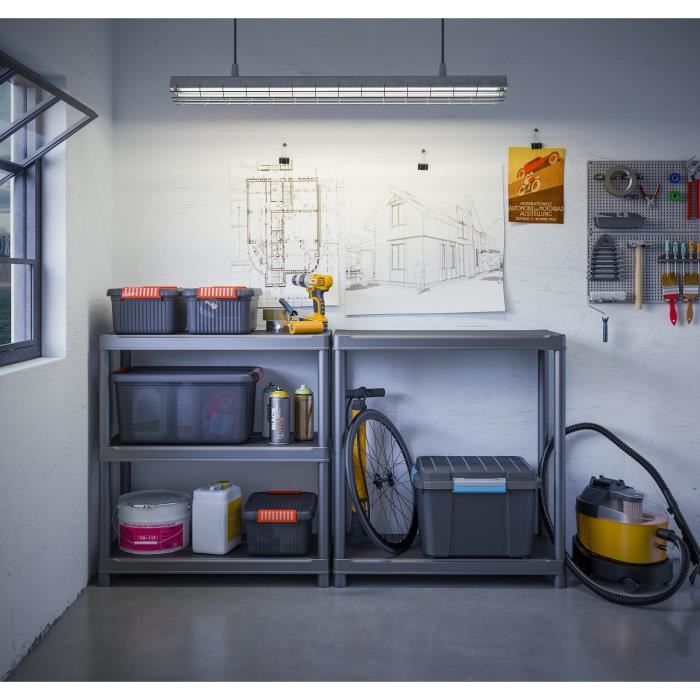 KIS Storage Shelf Plus 90/40/5 - 90 x 40 x 182 cm - Black