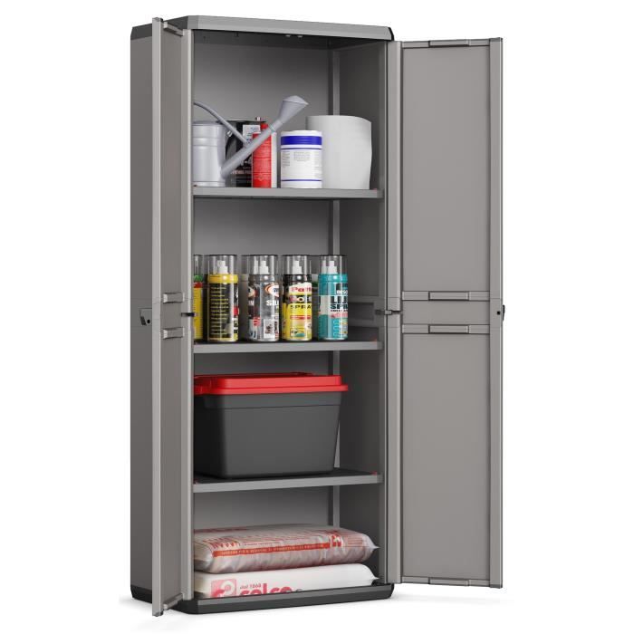 Keter | High Piu wardrobe, gray / black, 68 x 39 x 166 cm