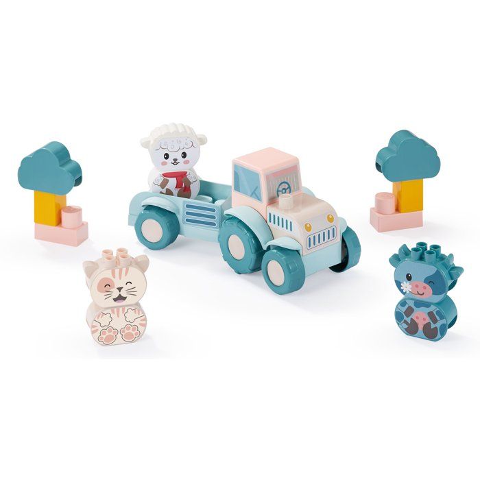 Tractor - Ecoiffier - My first tractor - 25 pieces - Pastel color - For babies 12 months