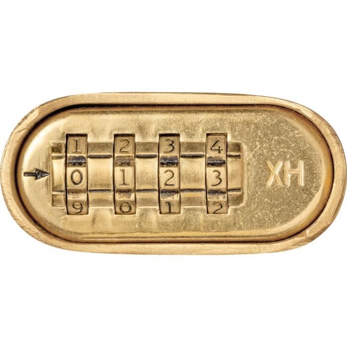 Combination padlock - ABUS - 180IB/50 B/DFNLI - Forged brass body - Stainless steel shackle - Four-digit numeric code
