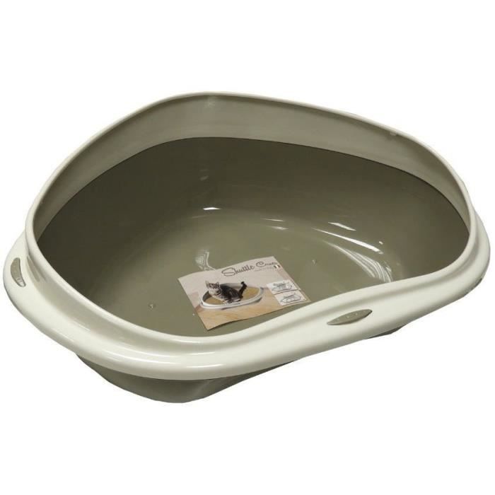 AIME Litter box with corner litter - 58 x 48 x 20,5 cm - For kittens