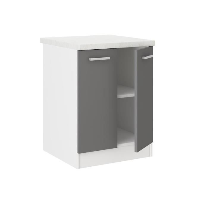 Ultra Kitchen Low Furniture L 60 cm with worktop included - Gray