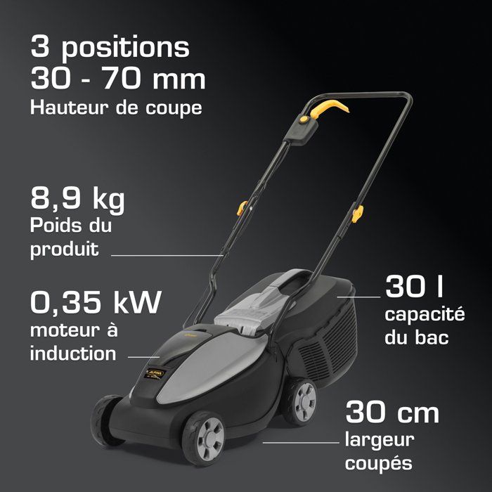 Alpina AL 3020 Li Kit 30 cm cutting battery mower - charger and 20V 4Ah battery included