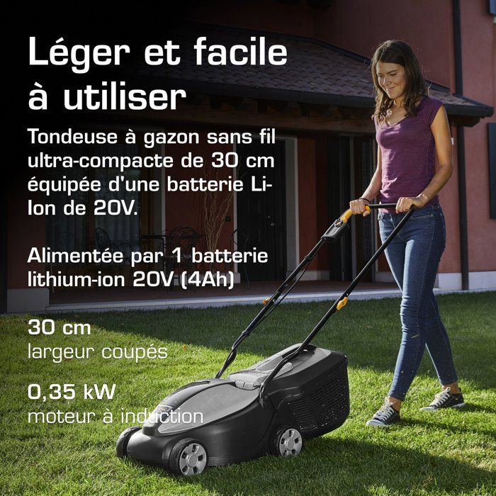 Alpina AL 3020 Li Kit 30 cm cutting battery mower - charger and 20V 4Ah battery included