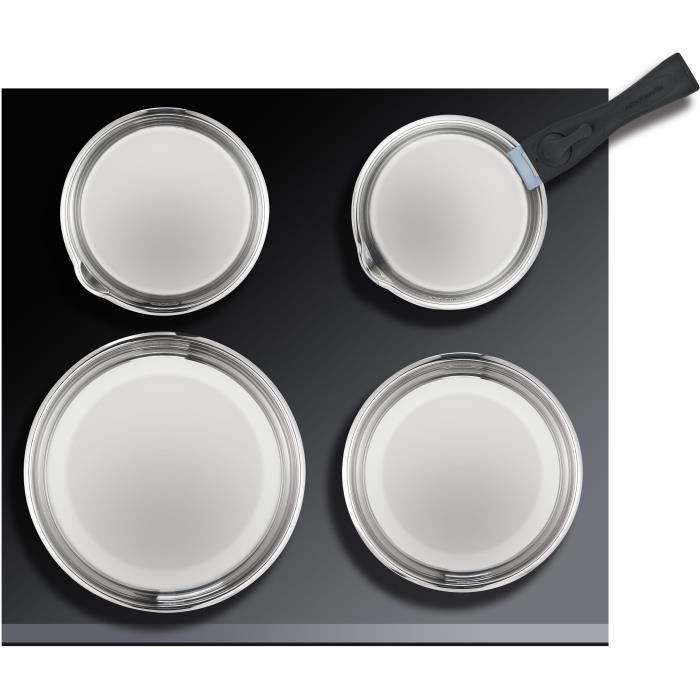 ARTHUR MARTIN AM5538 - 8-piece stainless steel cookware set: 3 pans, 3 saucepans, 2 handles - All hobs including induction
