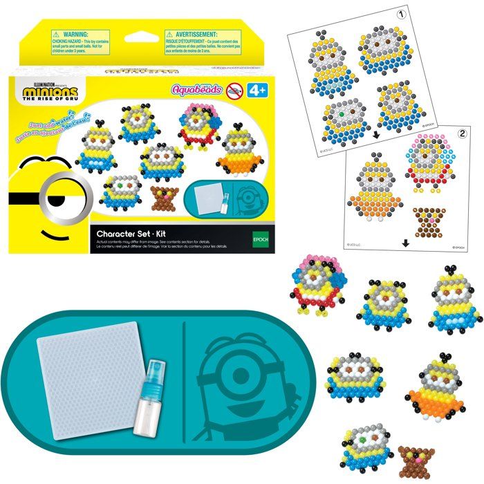 The Minions 2 kit: Once upon a time GRU - Aquabeads - 31605 - Pearls sticking with water