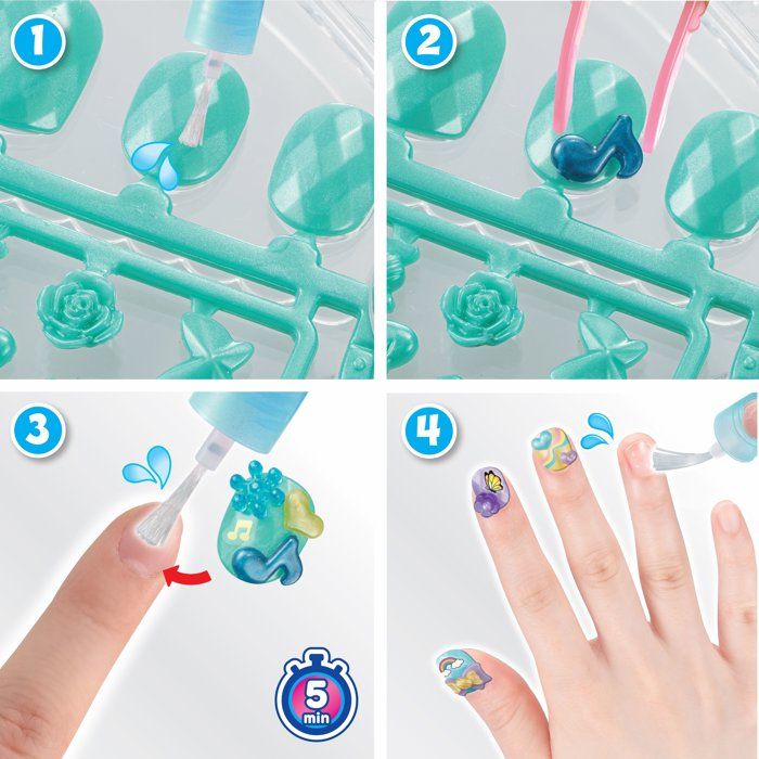 Enchanted manicure recharge - Aquabeads - Nails that stick with water, creative leisure for children