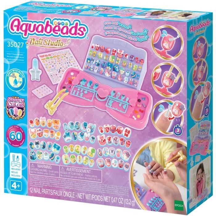 Manicure Set - AQUABEADS - My Nail Studio to Decorate - Safety and Autonomy, Magic Powder