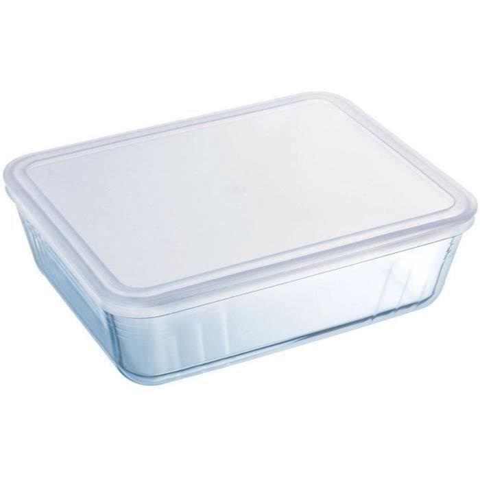 PYREX - 244P000 / 7043 - Rectangular dish with lid - 27cm * 22 cm - Pyrex Cook & Freeze