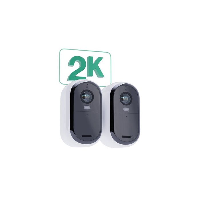 Surveillance Camera - ARLO - Essential2 2K - Color Night Vision - 6 Month Battery Life - 2 Pack