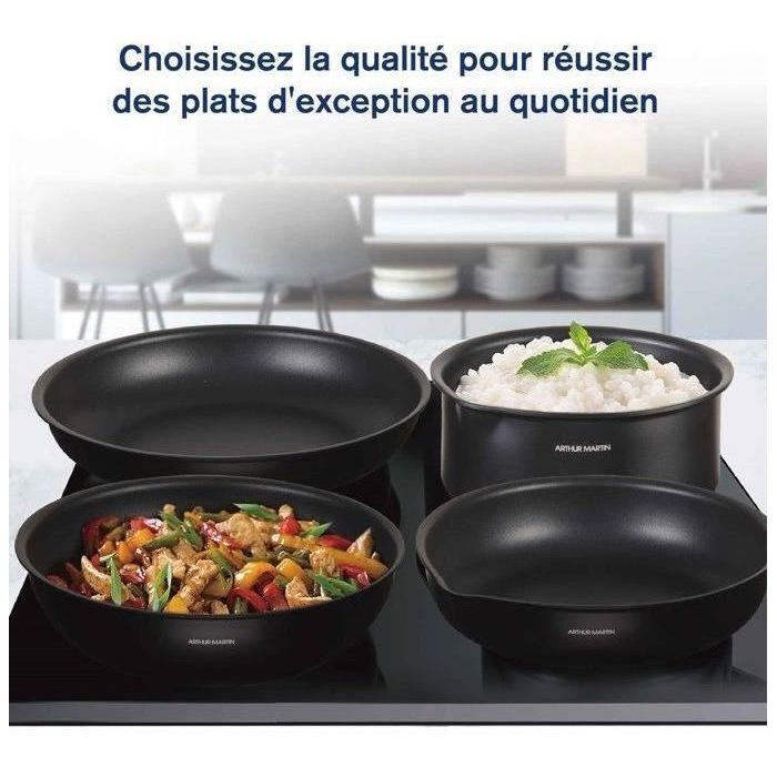 Cookware - All heat sources including induction - Arthur Martin - AM0530 - Aluminum - Non-stick - 20 pieces - Removable handle